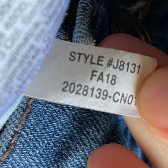 J Crew Toothpick Jeans 8” Rise Let Down Hem size 25 - Picture 9 of 9